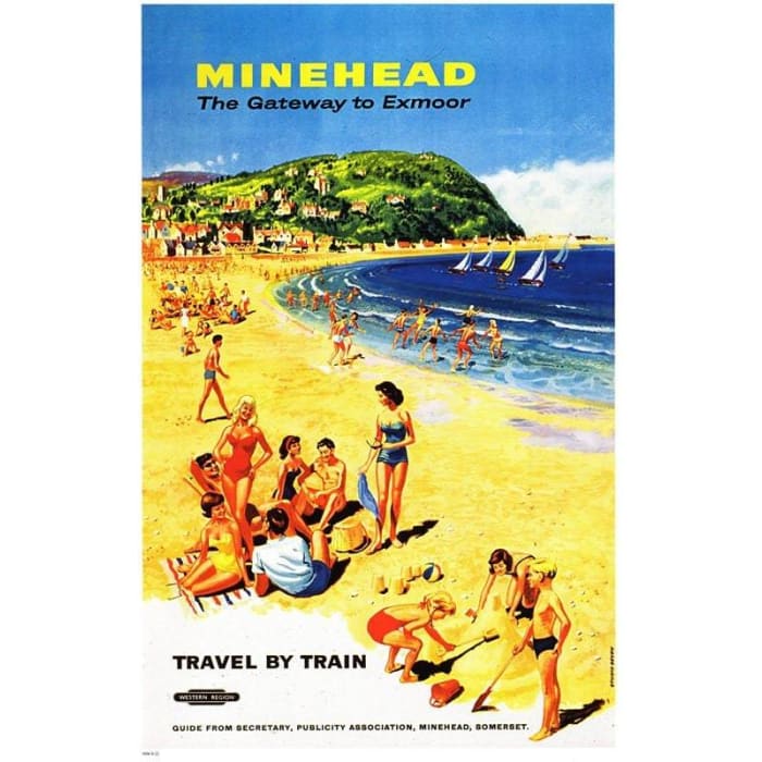 Mine Train Ride Poster Vintage British Rail Minehead Railway Poster A4/A3/A2/A1 – Vintage ...