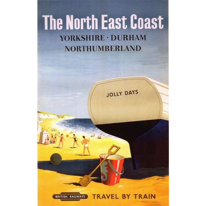 Vintage British Rail North East Coast Railway Poster 