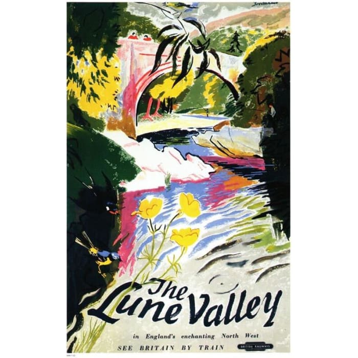 Vintage British Rail The Lune Valley Railway Poster 