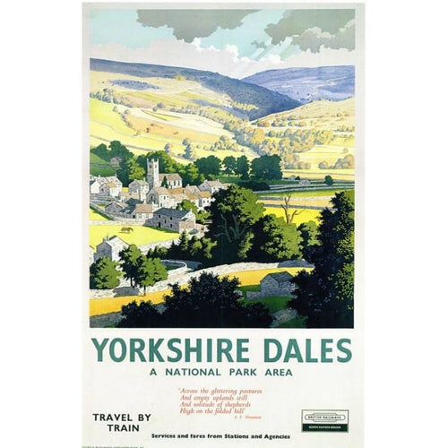 Vintage British Rail Yorkshire Dales Railway Poster 