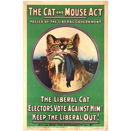 Vintage British Suffragette Political Poster A3/A4 Print - 