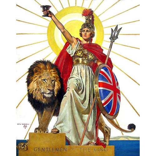 Vintage British Wartime Britannia Poster Print A3/A4 - 
