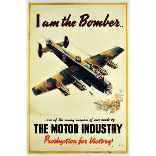 Vintage British World War 2 Motor Industry Home Front Poster