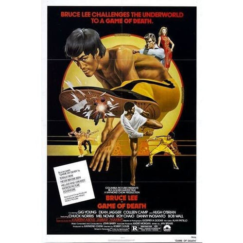 Vintage Bruce Lee Game of Death Kung Fu Movie Poster 