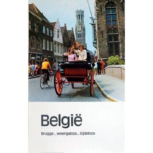 Vintage Brugge Belgium Tourism Poster A3/A4 Print - Posters 