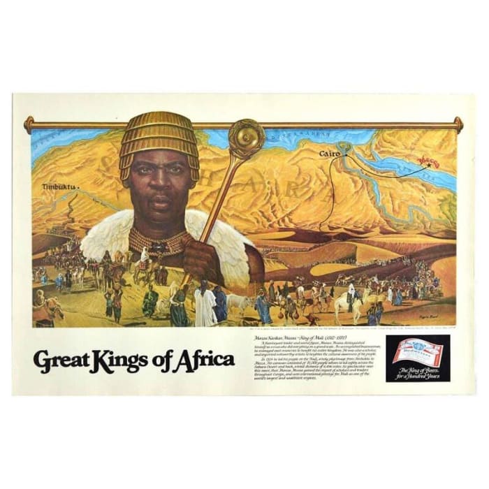 Vintage Budweiser Great Kings of Africa Mansa Musi of Mali 