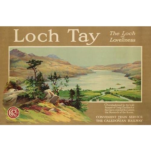 Vintage Caledonian Railway Loch Tay Railway Poster A3 Print 