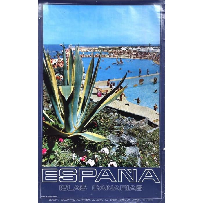 Vintage Canary Islands Spain Tourism Poster Print A3/A4 - 
