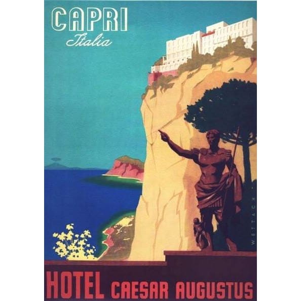 Vintage Capri Italian Tourism Poster A3/A2/A1 Print - 