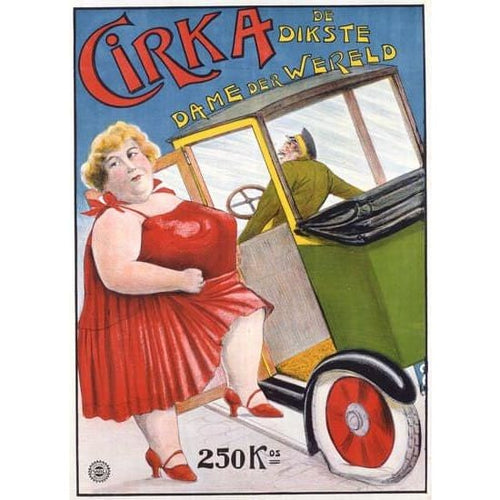 Vintage Cirka The Fattest Woman In The World German Circus 