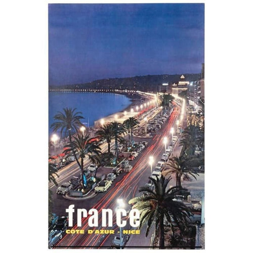 Vintage Cote D’Azur France Tourism Poster Print A3/A4 - 