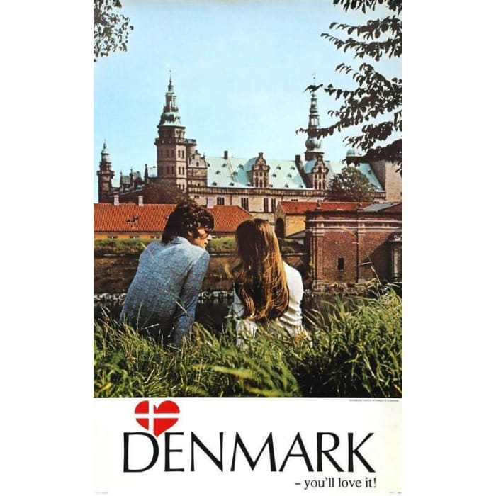 Vintage Denmark You’ll Love It Tourism Poster Print A3/A4 - 