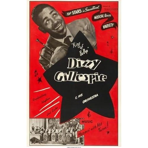 Vintage Dizzy Gillespie Concert Poster Print A3 - A3 - 