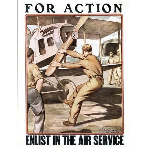 Vintage Early 20th Century British RAF Recruitment Poster 