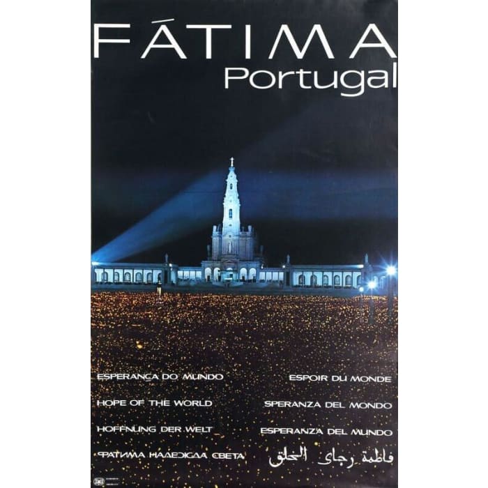 Vintage Fatima Portugal Tourism Poster Print A3/A4 - Posters