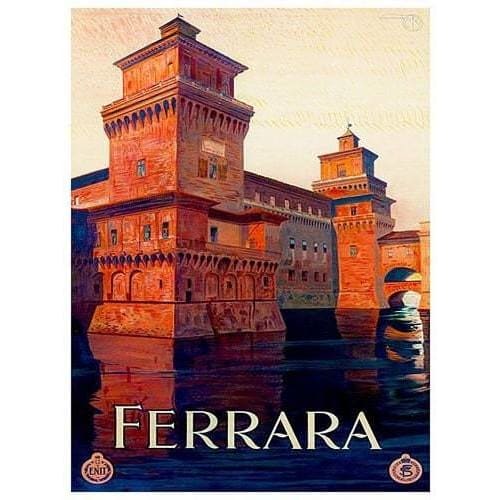 Vintage Ferrara Italy Tourism Poster A3/A4 Print - Posters 