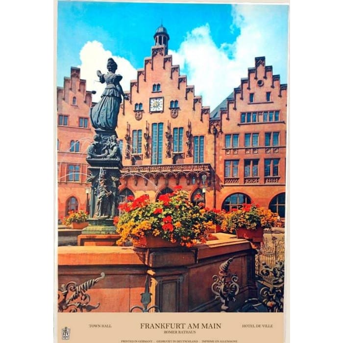 Vintage Frankfurt Germany Tourism Poster Print A3/A4 - 