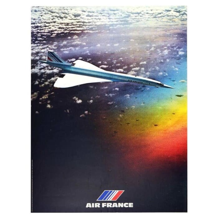 Vintage French Airline Concorde Poster Print A3/A4 - Posters