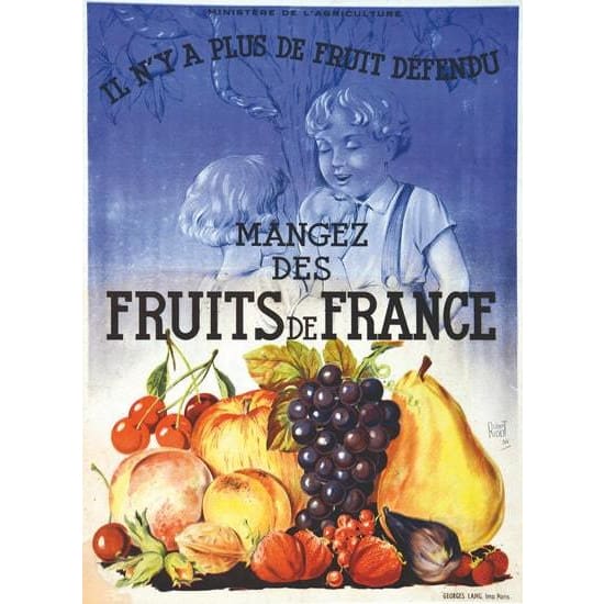 Vintage French Fruit Advertising Poster A3 Print - A3 - 