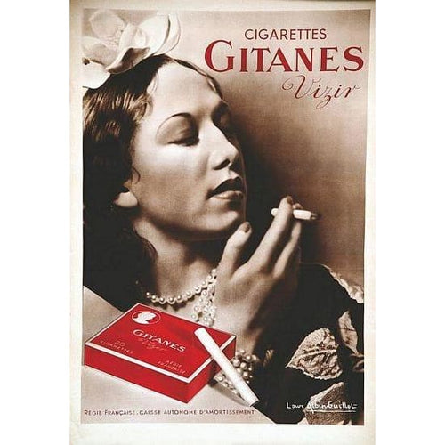 Vintage French Gitanes Cigarettes Advertisement Poster A3 