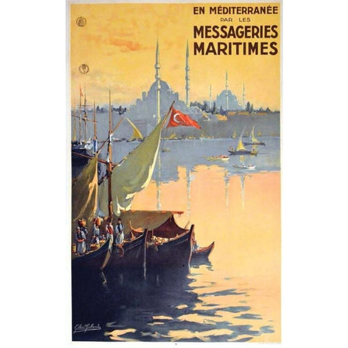 Vintage French Mediterranean Cruises to Istanbul Tourism 