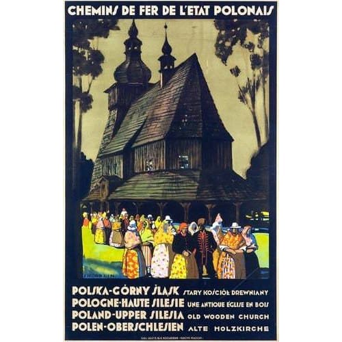Vintage French Poland State Railways Poster A3 Print - A3 - 