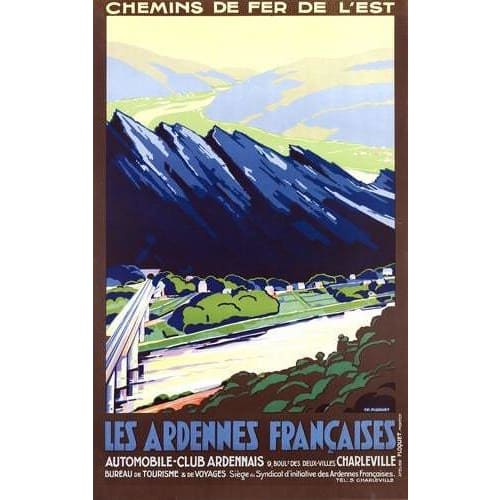 Vintage French Railways Ardennes Tourism Poster A3/A4 Print 