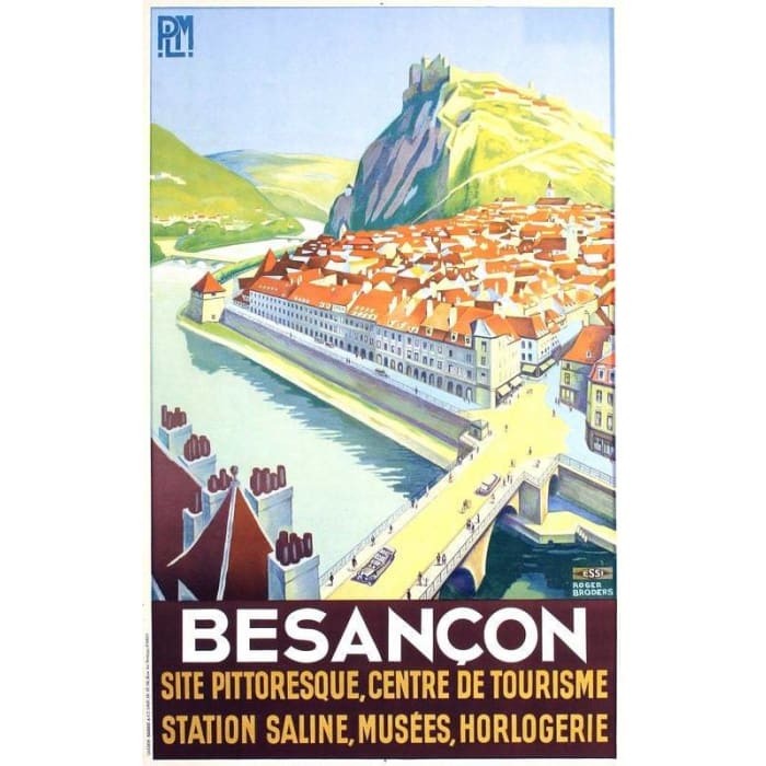 Vintage French Railways Besancon Tourism Poster Print A3/A4 