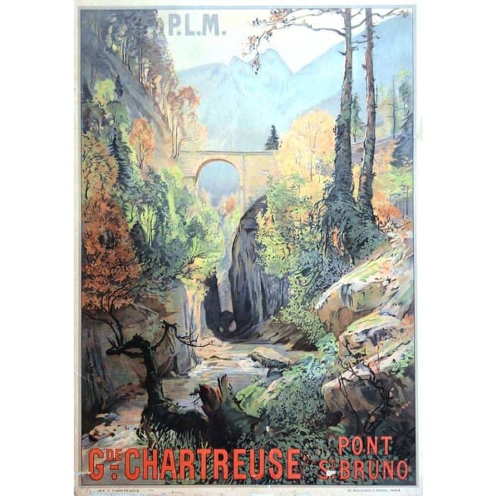 Vintage French Railways Chartreuse Tourism Poster Print 