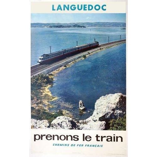 Vintage French Railways Languedoc Tourism Poster A4/A3 Print