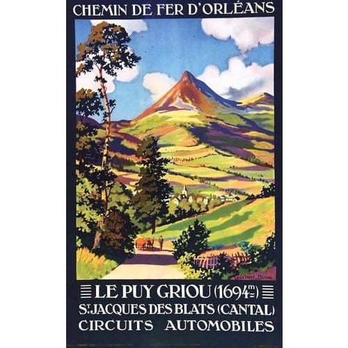 Vintage French Railways Le Puy Griou Tourism Poster A4/A3 