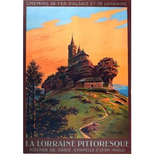 Vintage French Railways Picturesque Lorraine Tourism Poster 