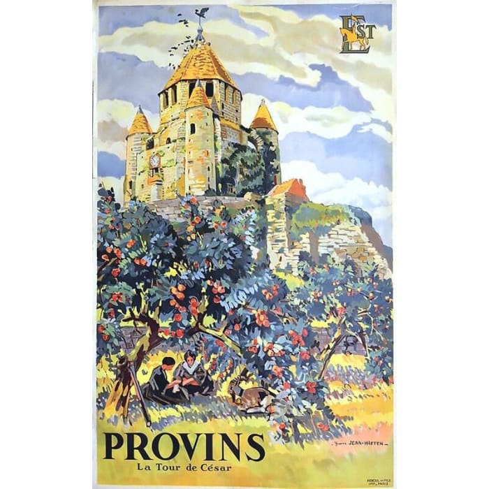 Vintage French Railways Provins Tourism Poster Print A3/A4 -