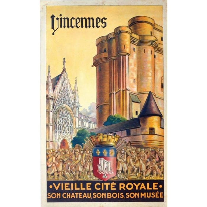 Vintage French Railways Vincennes Tourism Poster Print A3/A4