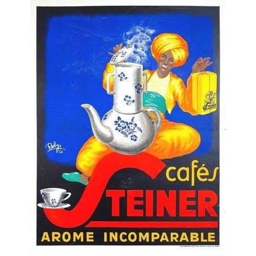 Vintage French Steiner Coffee Advertisement Poster A3/A4 