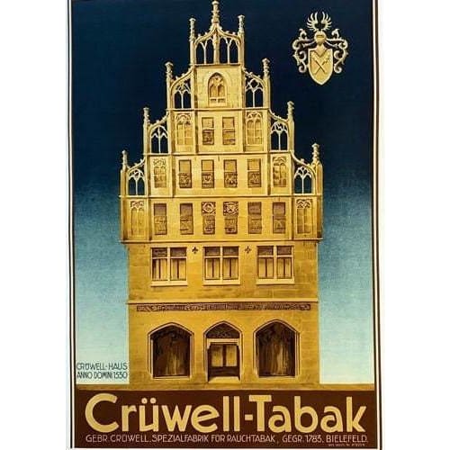 Vintage German Cruwell Tobacco Advertisement Poster A3/A4 