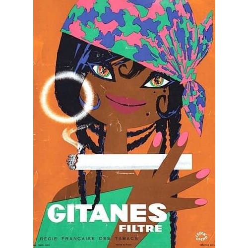 Vintage Gitanes French Cigarettes Advertisement Poster A3/A4