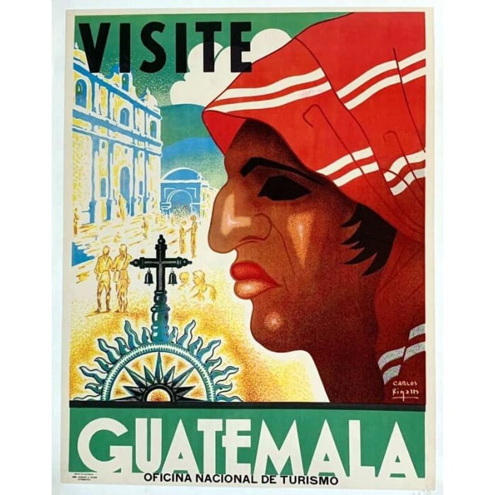 Vintage Guatemala Central America Tourism Poster Print A3/A4