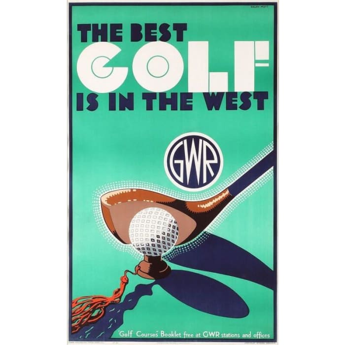 Vintage GWR Golf In The West Country Railway Poster Print 