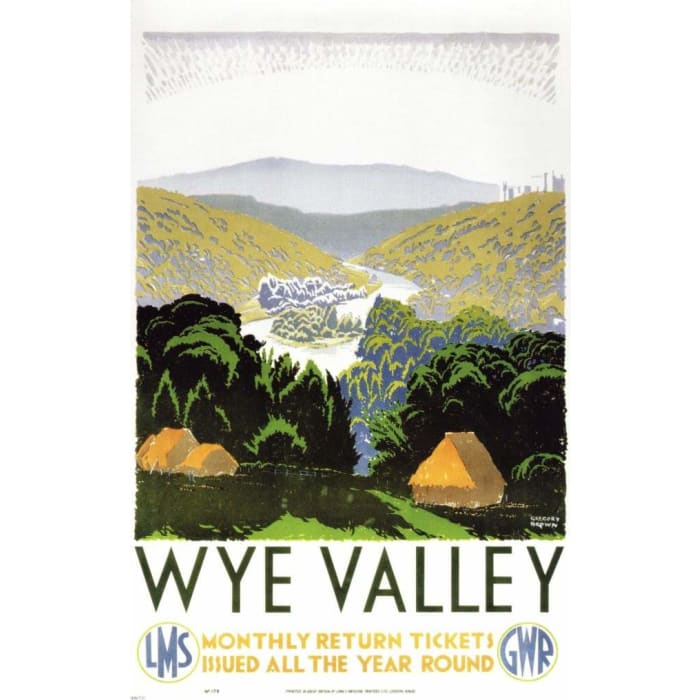 Vintage GWR LMS Wye Valley Railway Poster A4/A3/A2/A1 Print 