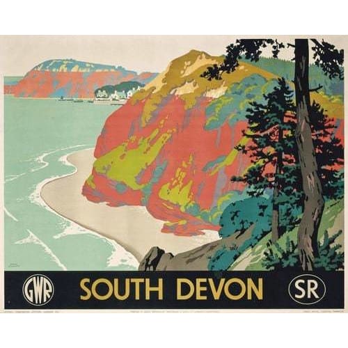 Vintage GWR South Devon Railway Poster A3/A2/A1 Print - 