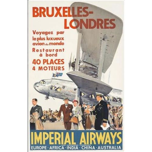 Vintage Imperial Airways Flights From Brussels to London 
