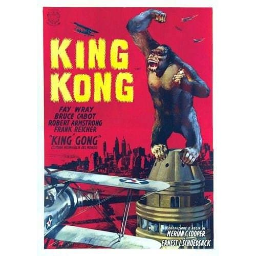 Vintage Italian King Kong Movie Poster A3/A4 Print - Posters