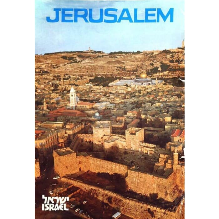 Vintage Jerusalem Israel Tourism Poster Print A3/A4 - 