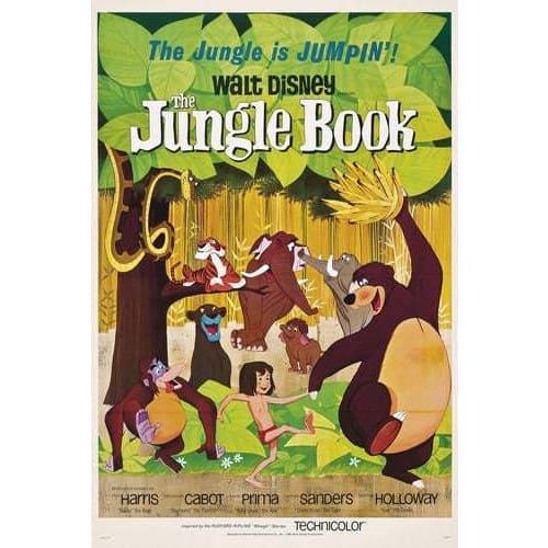Vintage Jungle Book Movie Poster A3/A2/A1 Print - Posters 