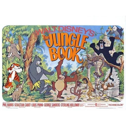 Vintage Jungle Book Movie Poster A3/A4 Print - Posters 