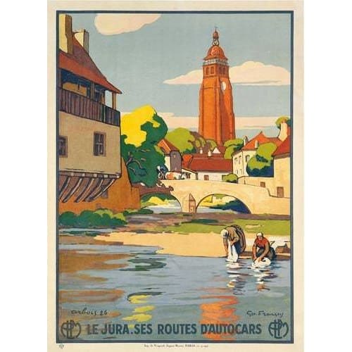 Vintage Jura French Tourism Poster A3 Print - A3 - Posters 