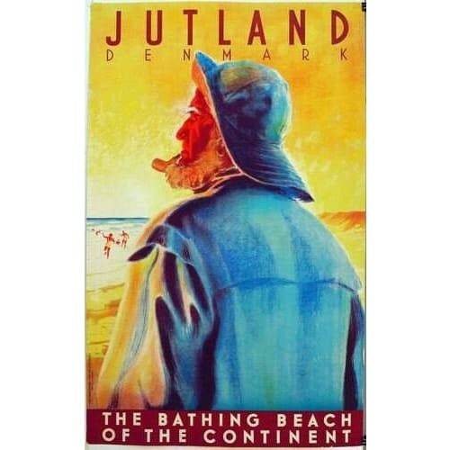 Vintage Jutland Denmark Tourism Poster A3/A4 Print - Posters