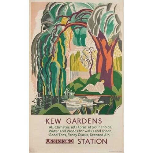 Vintage Kew Gardens Promotional Poster A3/A2/A1 Print - 