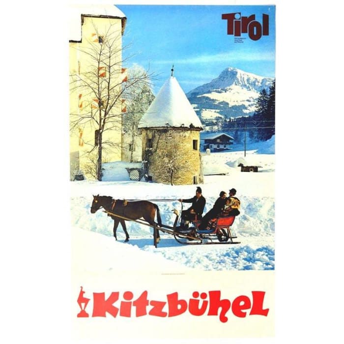 Vintage Kitzbuhel Austria Tourism Poster Print A3/A4 - 